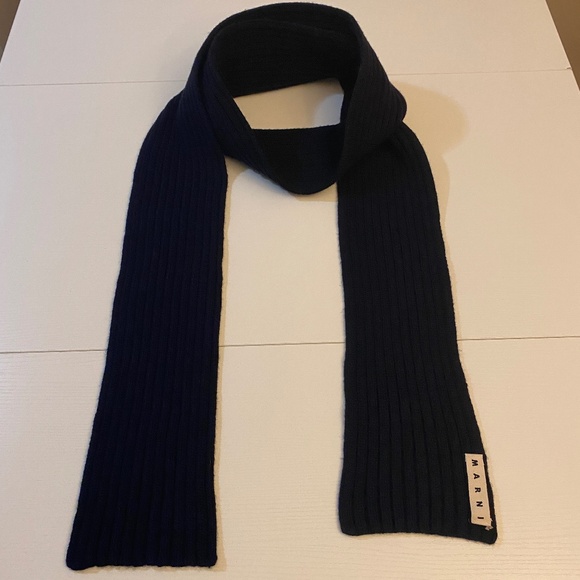Marni Other - Marni Men's Vintage Braided Cable Knit Scarf Navy Blue O/S
